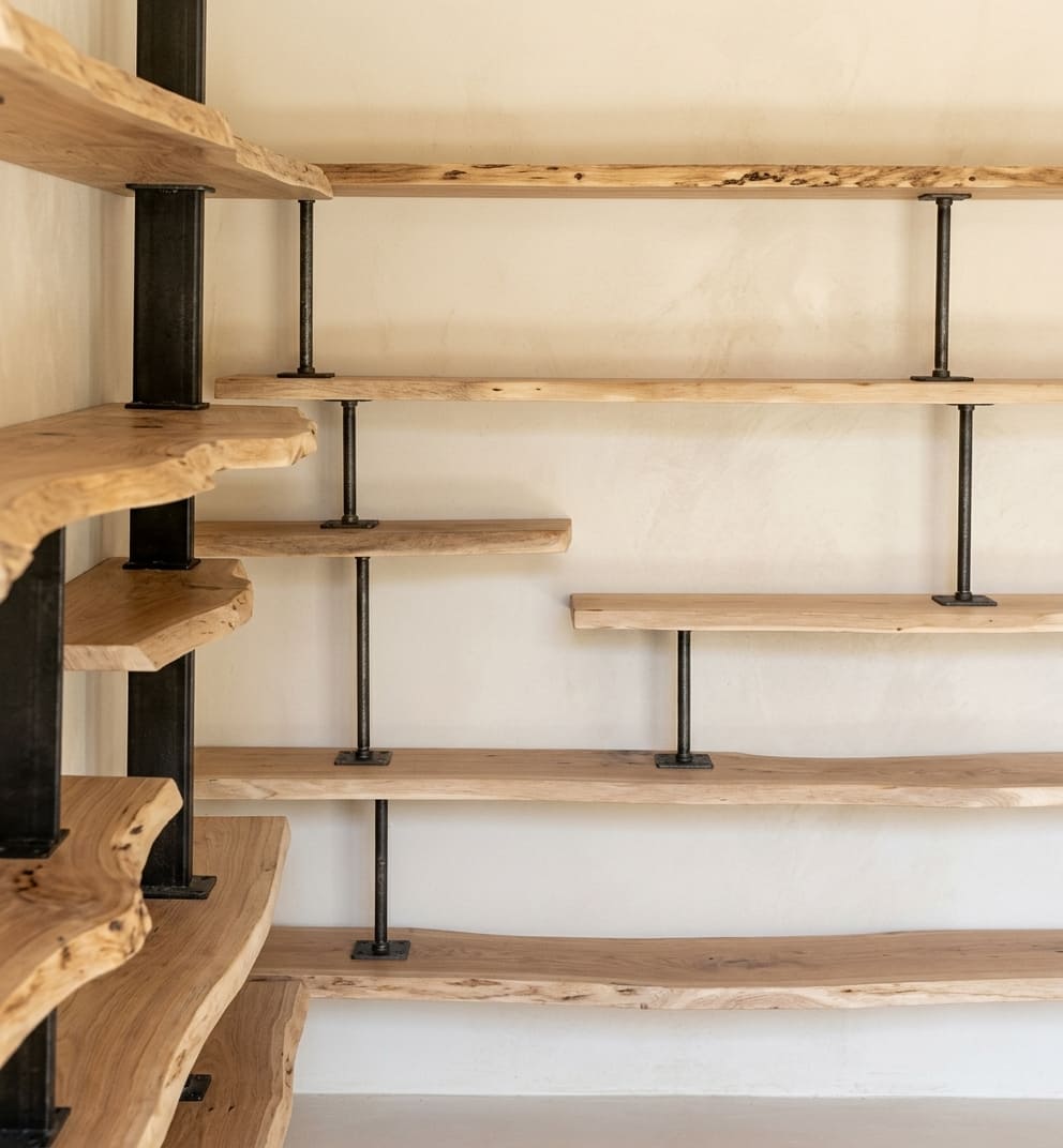 estantería de madera a medida